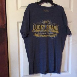 Lucky Brand Blue Graphic T-Shirt Mens Medium M